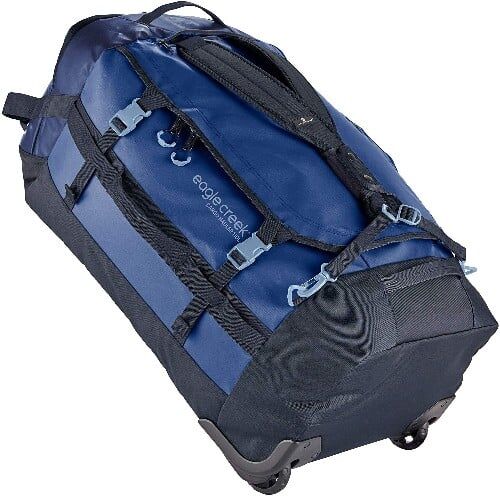 Eagle Creek Cargo Hauler Wheeled Duffel Travel Bag with Backpack Straps and  Handles, Lockable U-Lid Opening, End Compartments, and Compression Straps,  Glacier Blue, 130L : : Sports & Outdoors